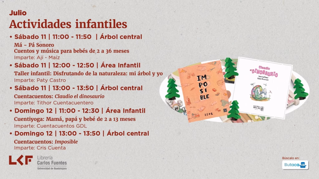 Actividades Infantiles en la librería Carlos Fuentes